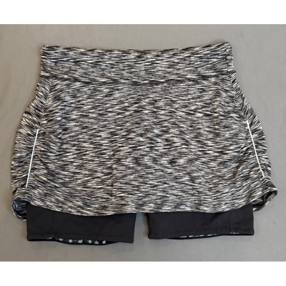 Athleta Athletic Skort Mini Skirt With Attached Shorts Womens Size Medium Black